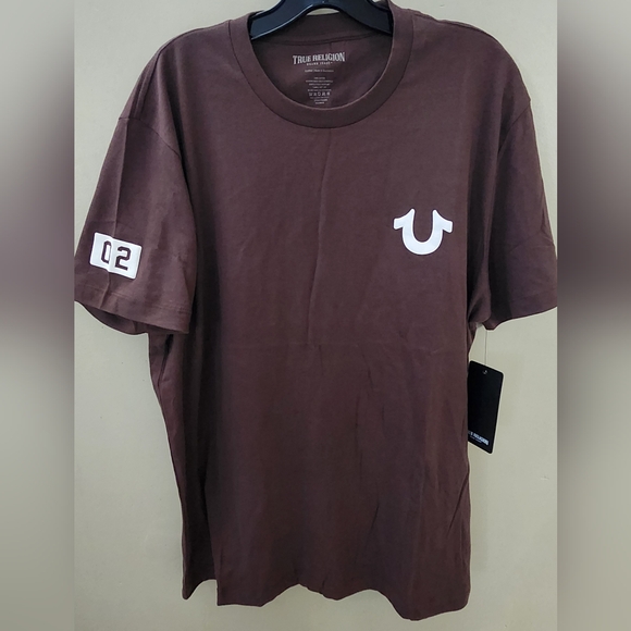NWT True Religion tshirt Brown Size XL - Picture 2 of 6